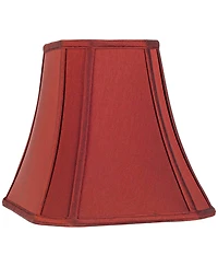 Springcrest Set of 2 Rectangular Lamp Shades Medium 8" Wide x 6" Deep at Top 14" Wide x 11" Deep at Bottom 11" High Spider Harp Finial