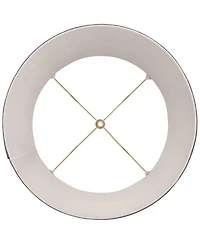 Springcrest 14" Top x 17" Bottom x 11" High x 11" Slant Lamp Shade Replacement Large Slate Empire Pleated Spider Harp Finial
