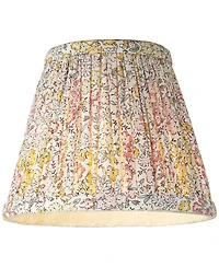 Springcrest Nelle 3 1/2" Top 6" Bottom 5" High 5" Slant Print Lamp Shade Replacement Set of 8 Pleated Clip On Candelabra