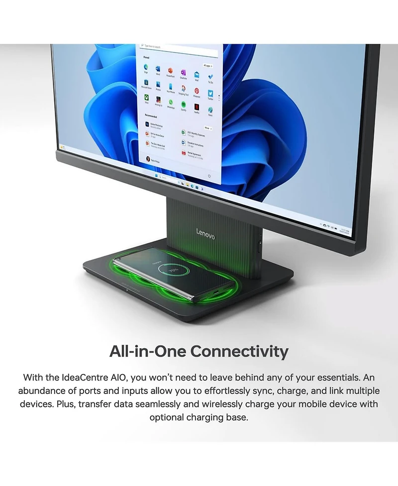 Lenovo IdeaCentre 27" All-in-One Amd Ryzen 7 16GB Ram Amd Radeon Graphics 1TB Ssd Storage Windows 11 Pro 100Hz