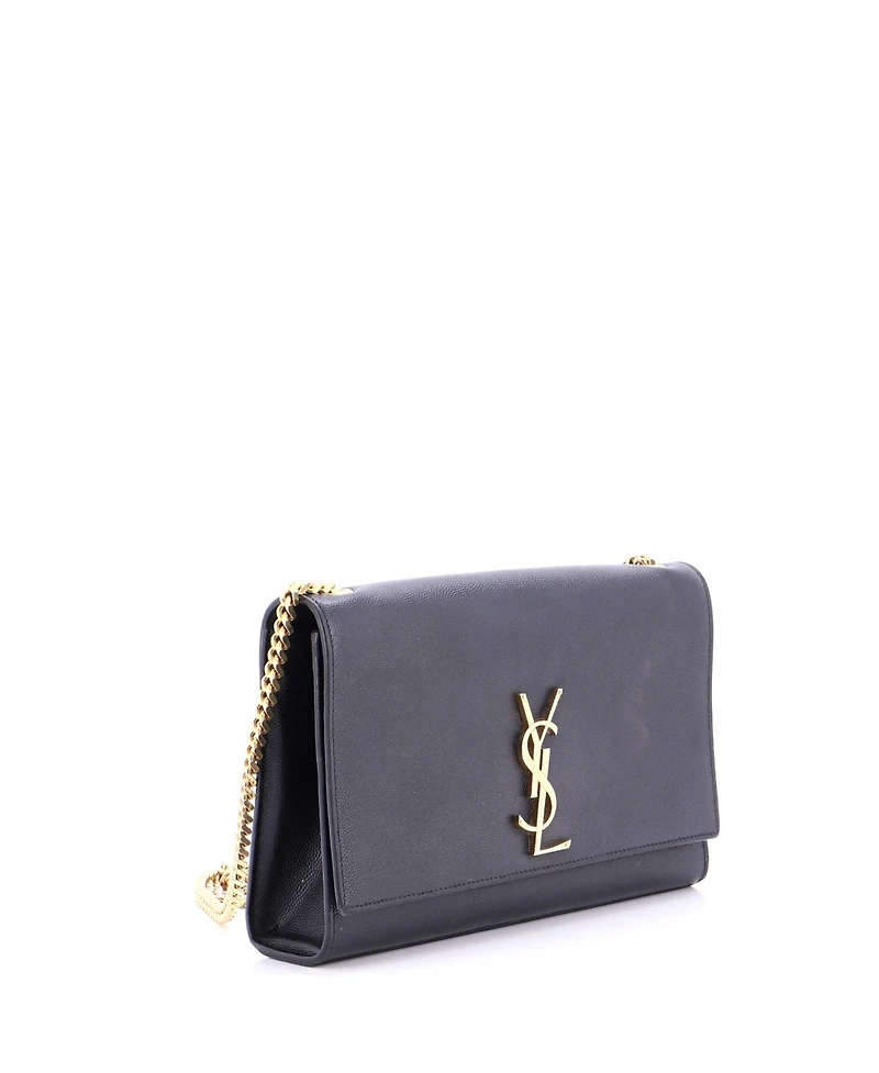 Pre-Owned Saint Laurent Medium Classic Monogram Crossbody Bag Grainy Leather