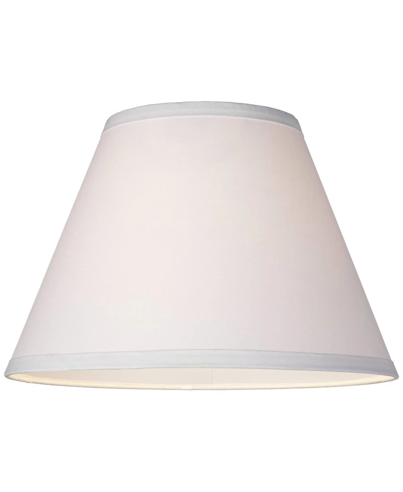 Springcrest Set of 2 Empire Lamp Shades Small 6" Top x 12" Bottom x 8" High x 8.5" Slant Clip-On Harp Finial Fitting