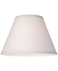 Springcrest Set of 2 Empire Lamp Shades Small 6" Top x 12" Bottom x 8" High x 8.5" Slant Clip-On Harp Finial Fitting
