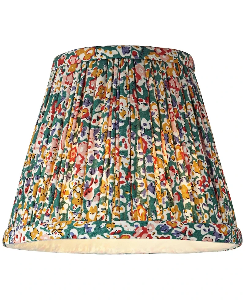 Springcrest Slant Print Lamp Shade Replacement Set of Multi-Color Pleated Clip On Candelabra