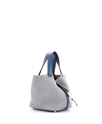 Pre-Owned HERMES Pm Bicolor Picotin Lock Bag Clemence with Swift