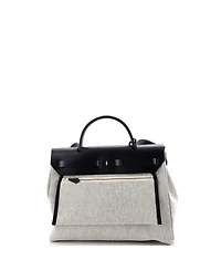Pre-Owned HERMES 31 Herbag Zip Pegase Pop Toile and Leather