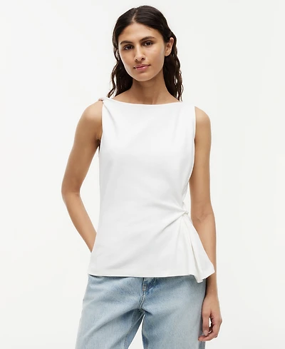 Tommy Hilfiger Women's Interlock Knot Sleeveless Cotton Top