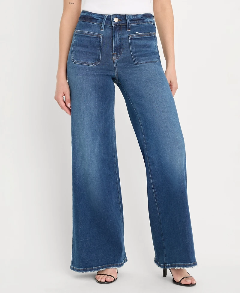 Good American Women's High Rise Palazzo Jeans