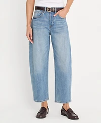 Good American Women's High Rise Barrel Jeans