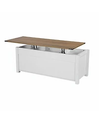 Gouun Lift Top Coffee Table with Hidden Storage and Barn Door