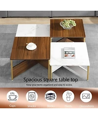 Rainsken Modern Nesting Coffee Tables Set of 4