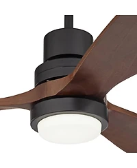 Casa Vieja 52" Delta-Wing Dc Modern Indoor Outdoor Ceiling Fan with Led Light Remote Control