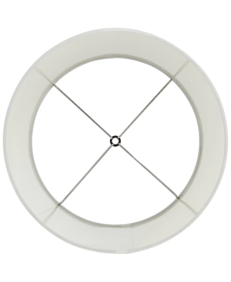 Springcrest Set of 2 Drum Lamp Shades Crystals Beaded Medium 13" Top x 15" Bottom x 10" High Spider Harp and Finial Fitting