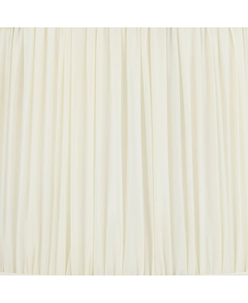 Springcrest Cascade 13" x 14" x 11" High x 11" Slant Lamp Shade Replacement Drum Pleated Washer Harp Finial