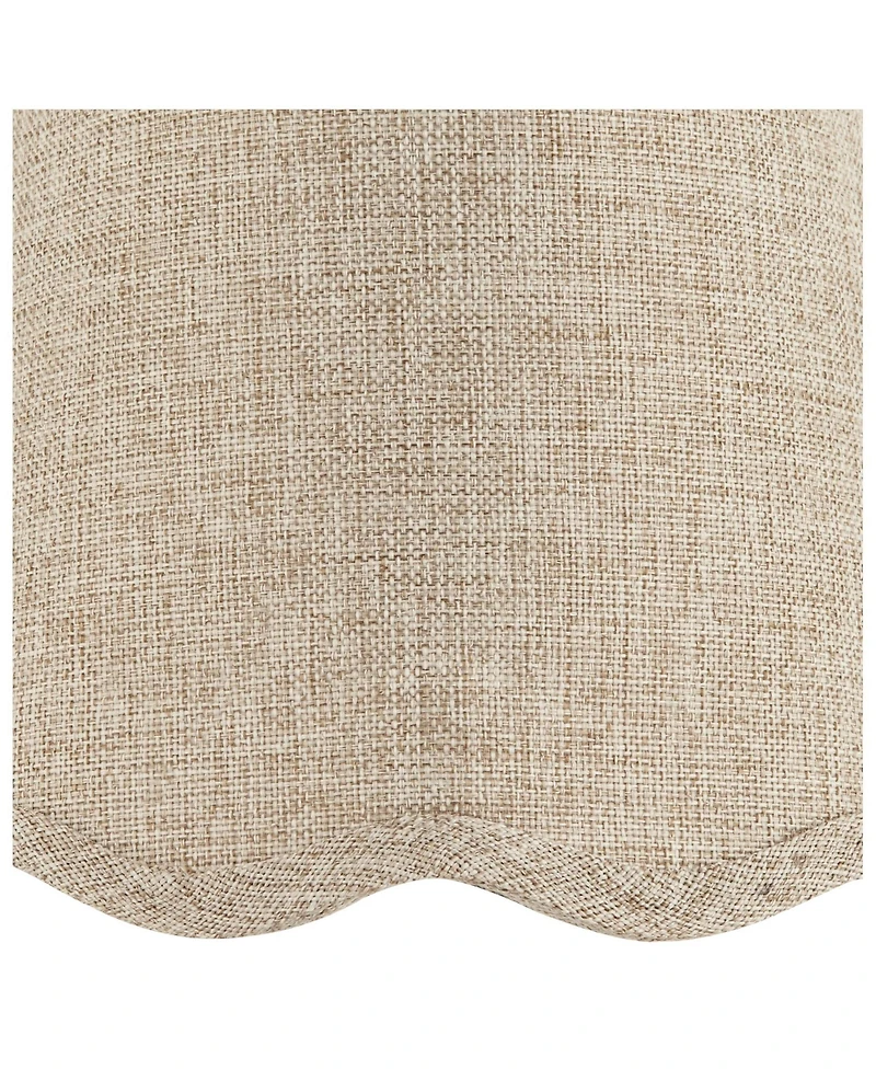 Springcrest 4" Top x 6" Bottom x 5 1/2" High x 5 1/2" Slant Lamp Shade Replacement Set of Fawn Scalloped Clip On Candelabra