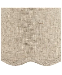 Springcrest 4" Top x 6" Bottom x 5 1/2" High x 5 1/2" Slant Lamp Shade Replacement Set of Fawn Scalloped Clip On Candelabra