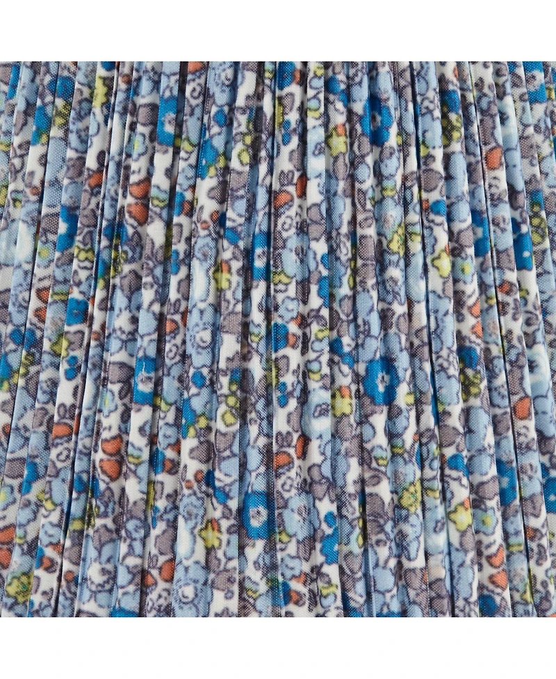 Springcrest 4" Top x " Bottom x 5 1/2" High x 5 1/2" Slant Print Lamp Shade Replacement Set of Shirred Pleated Clip On