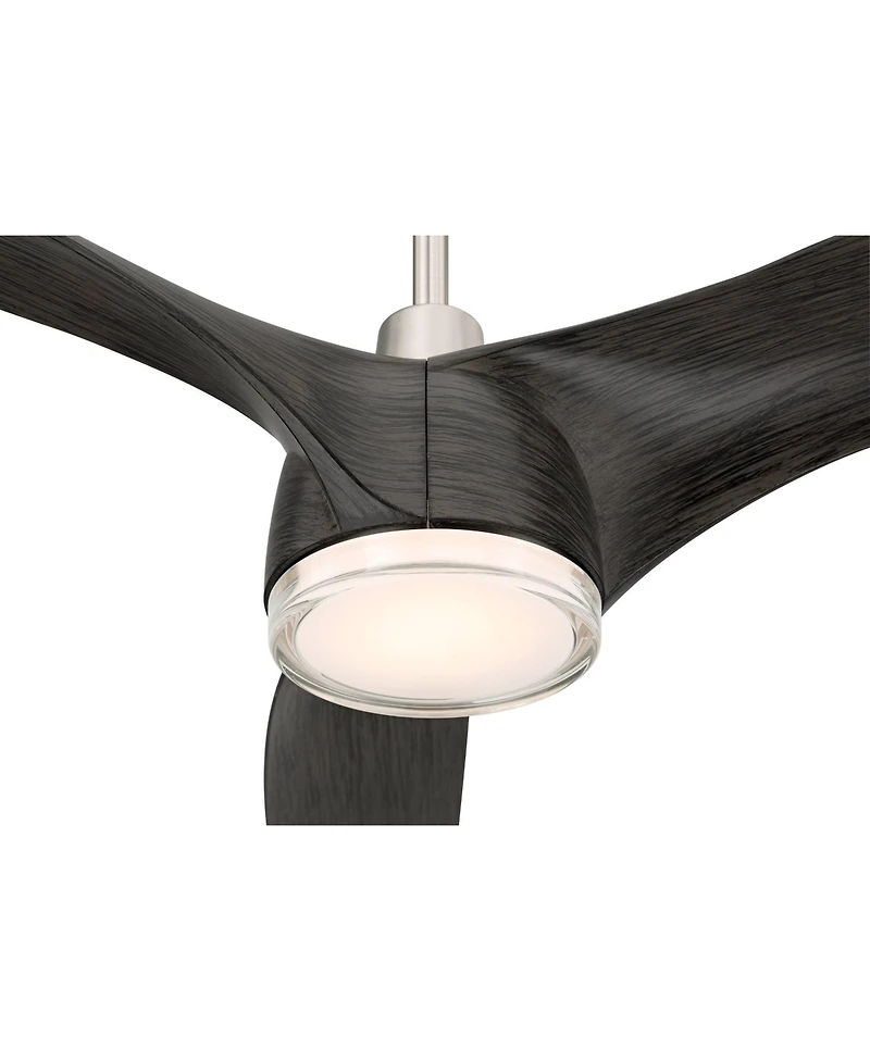 Casa Vieja 60" Artistry Brushed Nickel Led Damp Ceiling Fan