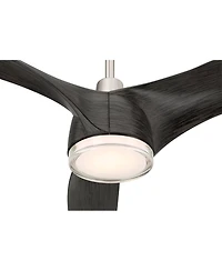 Casa Vieja 60" Artistry Brushed Nickel Led Damp Ceiling Fan