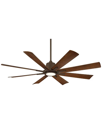 Casa Vieja 54" Inspirit Bronze Led Damp Remote Ceiling Fan
