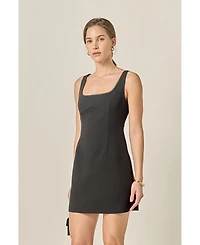 endless rose Women's Lace Trim Mini Dress