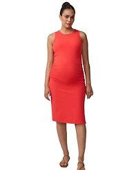 Ingrid + Isabel Maternity Ingrid + Isabel Sleeveless Ruched Body Con Dress
