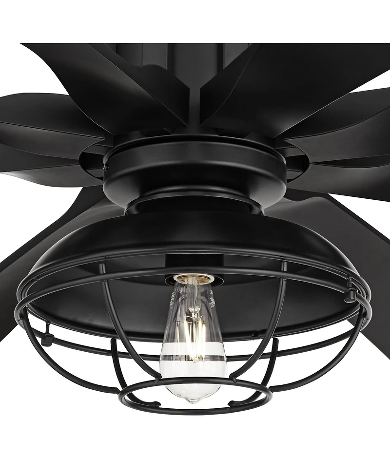 Possini Euro Design 70" Defender Modern Industrial Indoor Outdoor Ceiling Fan Led Light Remote