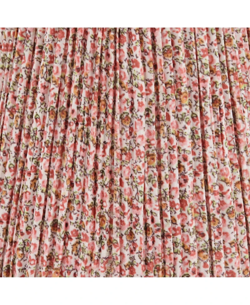 Springcrest 4" Top x 6" Bottom x 5 1/2" High x Print Lamp Shade Replacement Small Leaf Shirred Pleated Clip On Candelabra