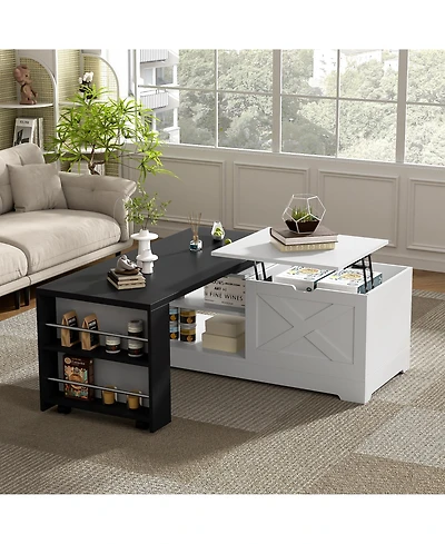 Rainsken Farmhouse Lift Top Coffee Table
