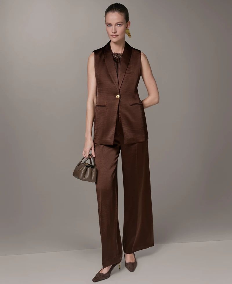 Donna Karan New York Women's Notch Collar Vest