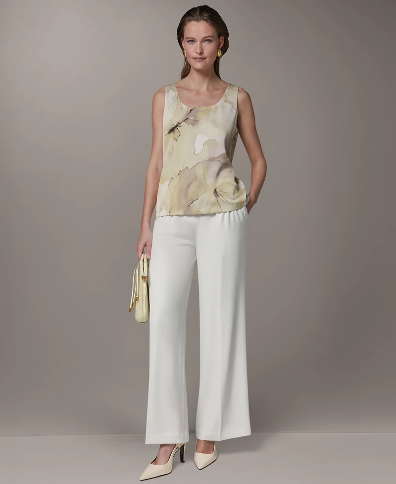Donna Karan New York Women's Printed Scoop Neck Top