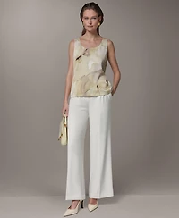 Donna Karan New York Women's Printed Scoop Neck Top