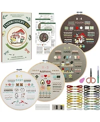 Gnuadz Embroidery Kit Beginners 38 Stitches Step-by-Step Videos Accessories Gift Craft Lovers