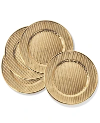 American Atelier 13" Aubrey Electroplated Charger Plates, Set of 4