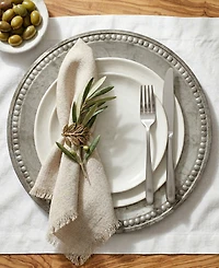 American Atelier Serveware Round Beaded Charger Plate 14"