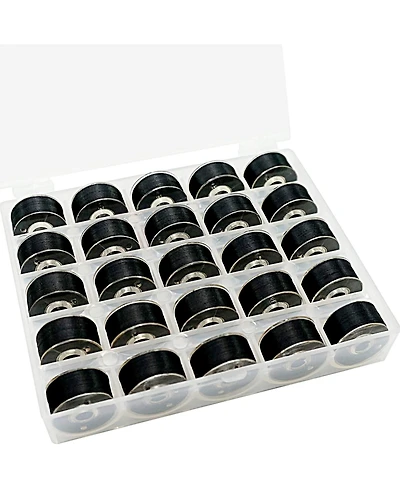 Gnuadz 25pcs Prewound Bobbin Thread 70d/2 Embroidery Sewing Machines Diy