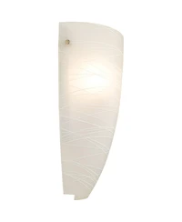 Possini Euro Design Modern Wall Light Sconces Set of 2 Striped Glass Pocket Hardwired 13 1/4" High Fixture Bedroom Bathroom