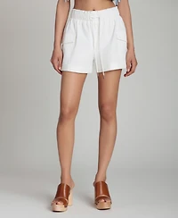 Avec Les Filles Women's Mid-Rise Cargo Shorts