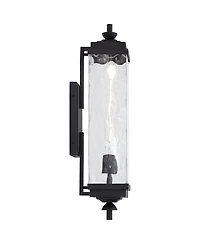 John Timberland Valentino 22" High Modern Outdoor Wall Light Fixture Mount Porch House Weatherproof Metal Water Glass Shade