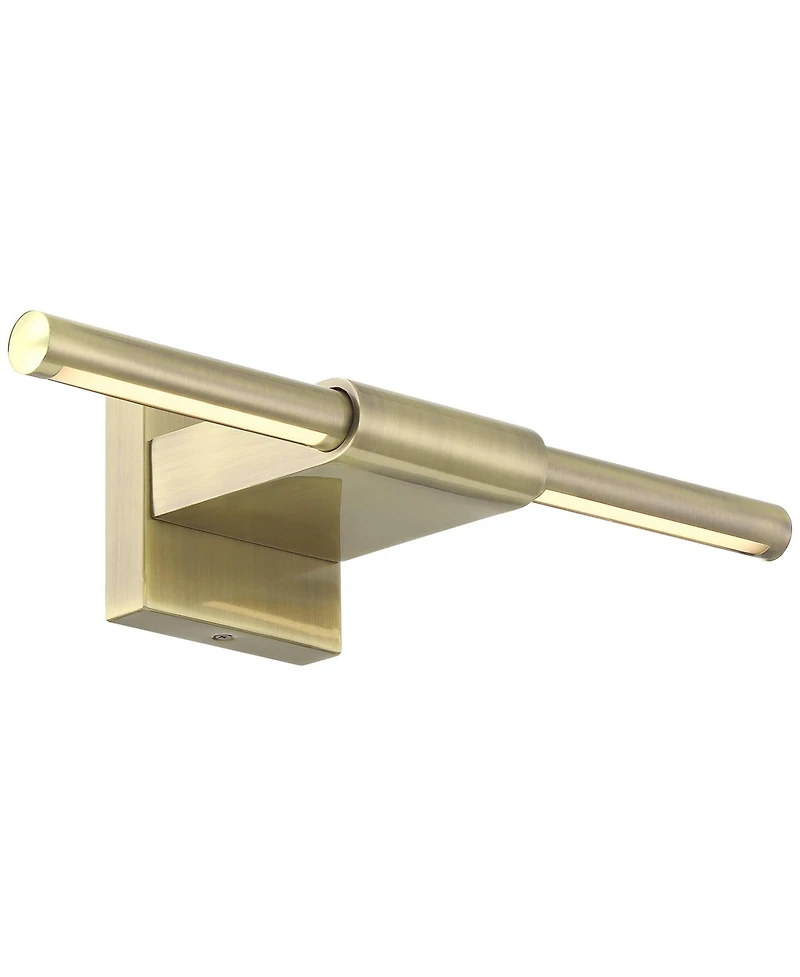 Possini Euro Design Anthony 17" High Modern Picture Wall Lamp Light Fixture Mount Living Room Indoor Led Antique Brass