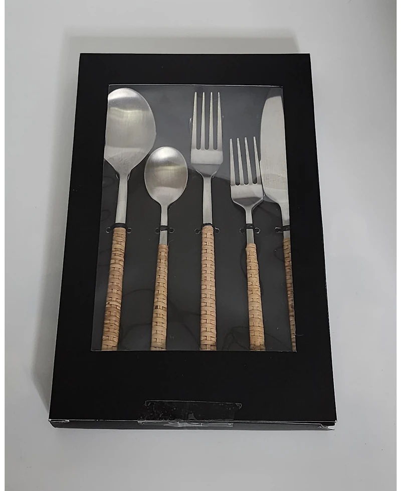 Artifacts Trading Company Rattan Stainless Steel Cutlery (Set of 5) - With Gift Box