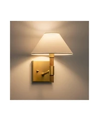 Possini Euro Design Possini Euro Conrad 11"H Brushed Champagne and Faux Wood Wall Sconce