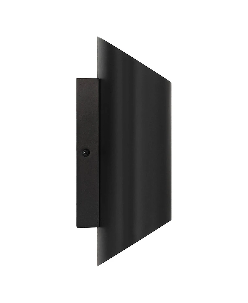 Possini Euro Design Everard 10" High Modern Outdoor Wall Light Fixture Mount Porch House Exterior Set of 2 Led Bulb