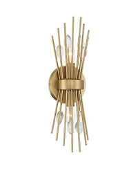 Possini Euro Design Possini Euro Janae 17" High Warm Brass Starburst 2-Light Wall Sconce