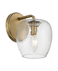 Possini Euro Design Possini Euro Mabel 8" High Aged Brass Water Glass Wall Sconce