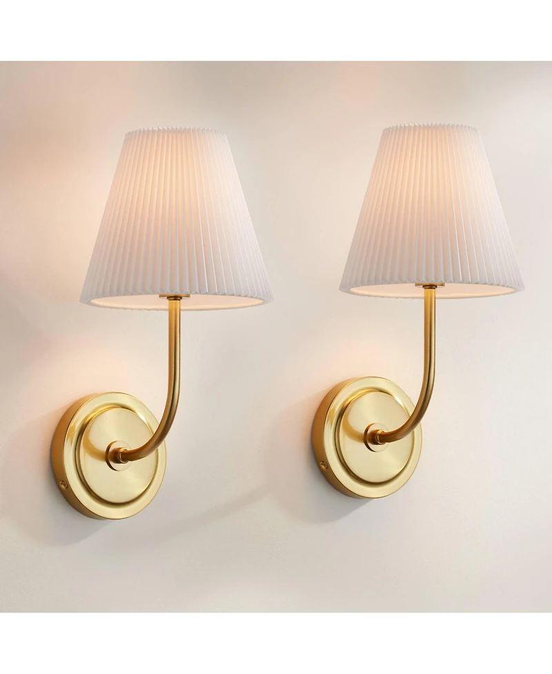 Possini Euro Design Possini Euro Nina 14" High Plate Wall Sconce Set of 2