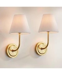 Possini Euro Design Possini Euro Nina 14" High Plate Wall Sconce Set of 2