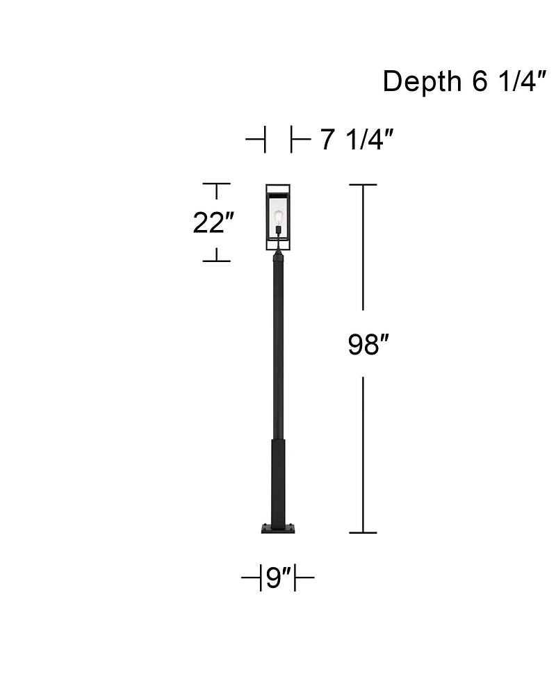 Possini Euro Design Jericho 98" High Modern Outdoor Post Light