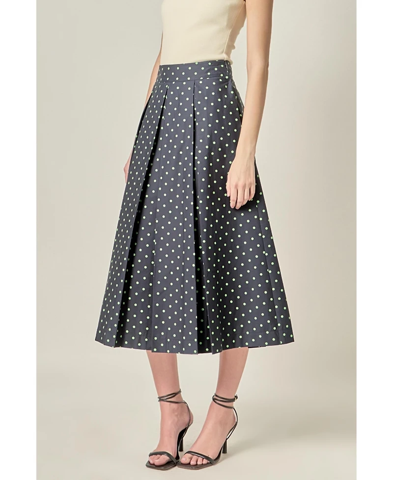 English Factory Women's Dot Midi Full Skirt