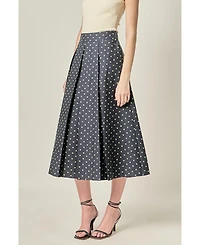 English Factory Women's Dot Midi Full Skirt